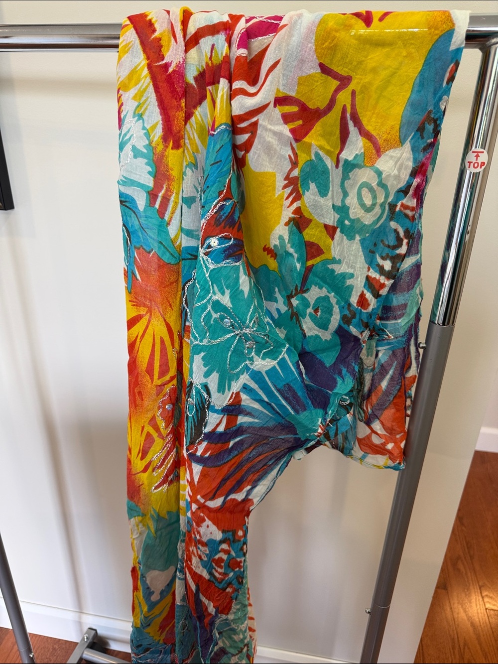 Vibrant Floral Multicolor Scarf
